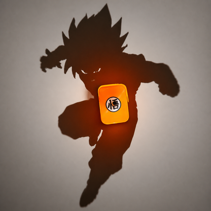 Nightshape 3D-Schattenlicht – Goku-Schattenmotiv an der Wand